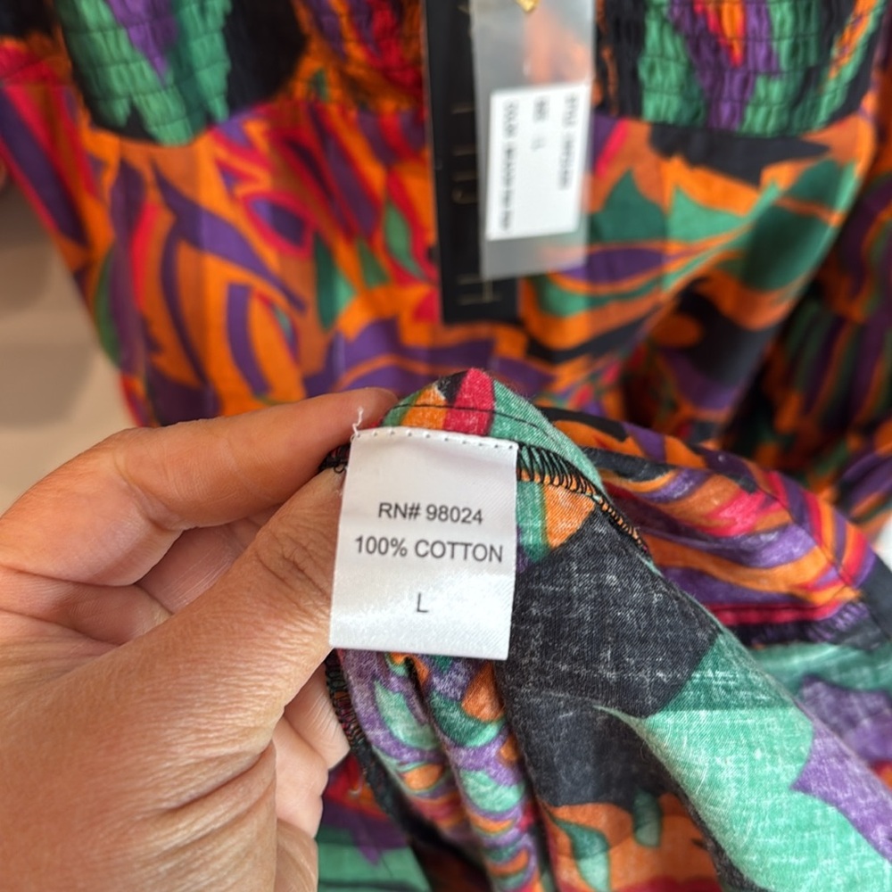 House of Harlow 1960 Multicolor Smocked Dress - Picture 5 of 5